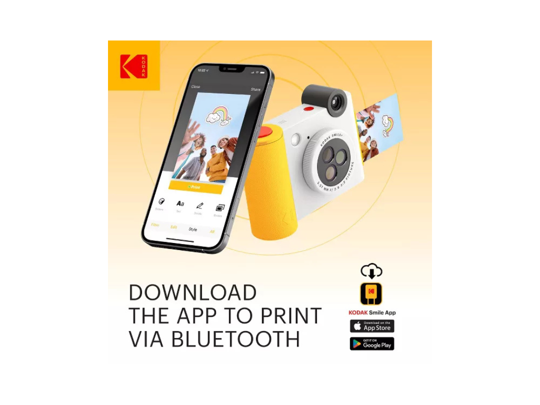 Buy Kodak Smile+ Instant Print Camera – 10MP, Bluetooth in Qatar Buy Kodak Smile+ Instant Print Camera – 10MP, Bluetooth in Qatar